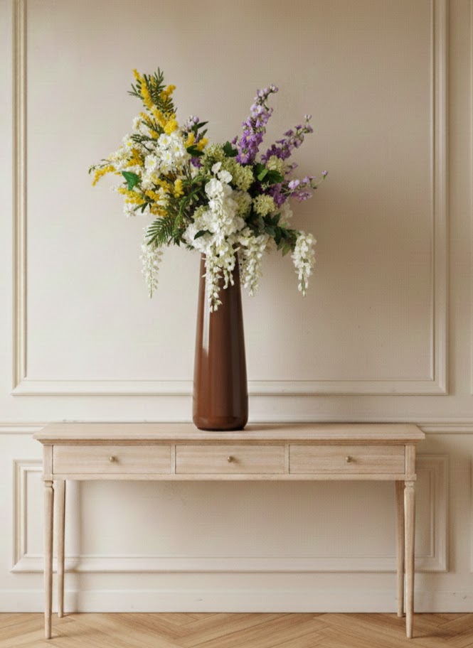 Composition florale durable - Fleurs articifielled premiums - Deco Sens